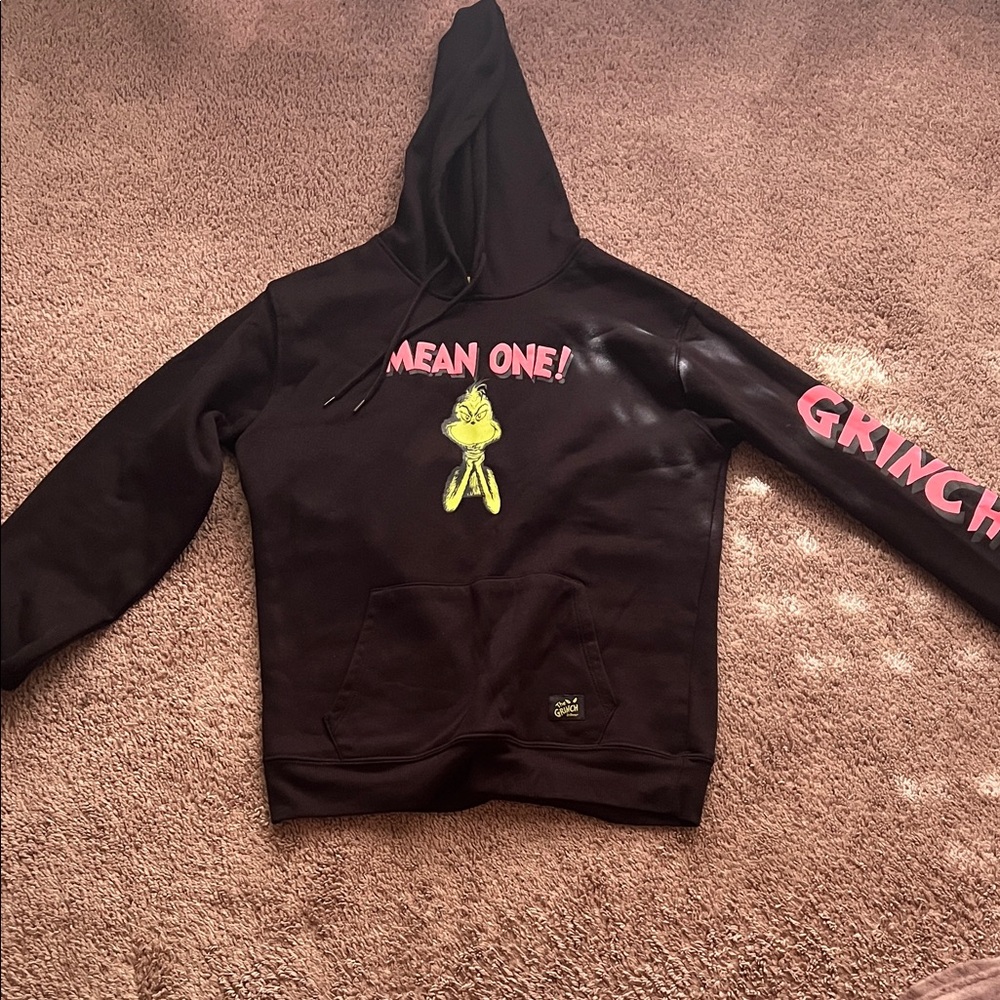 Black Hoodie with Grinch Design